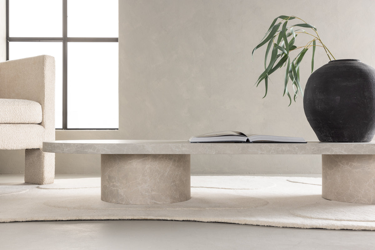 Narvik Soffbord 190 × 60 Beige – Modernt Skandinaviskt Soffbord | Venture Home