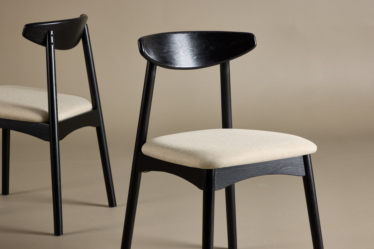 Ven Matstolar 2-pack Svart- Vind