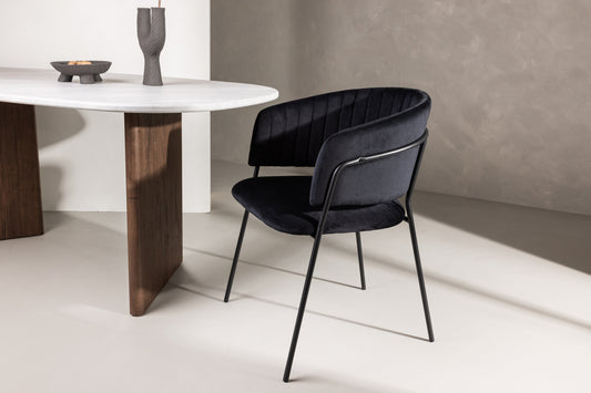 Selma Matstolar 2-pack Svart- Venture home