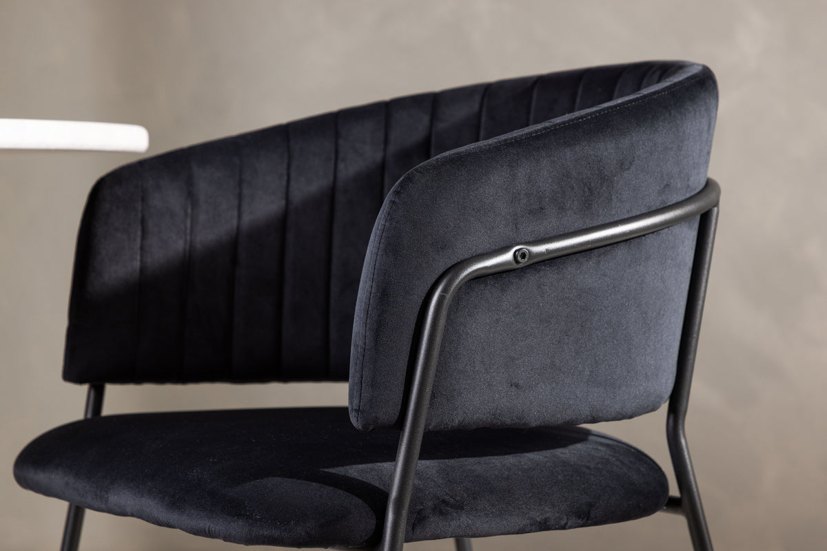 Selma Matstolar 2-pack Svart- Venture home